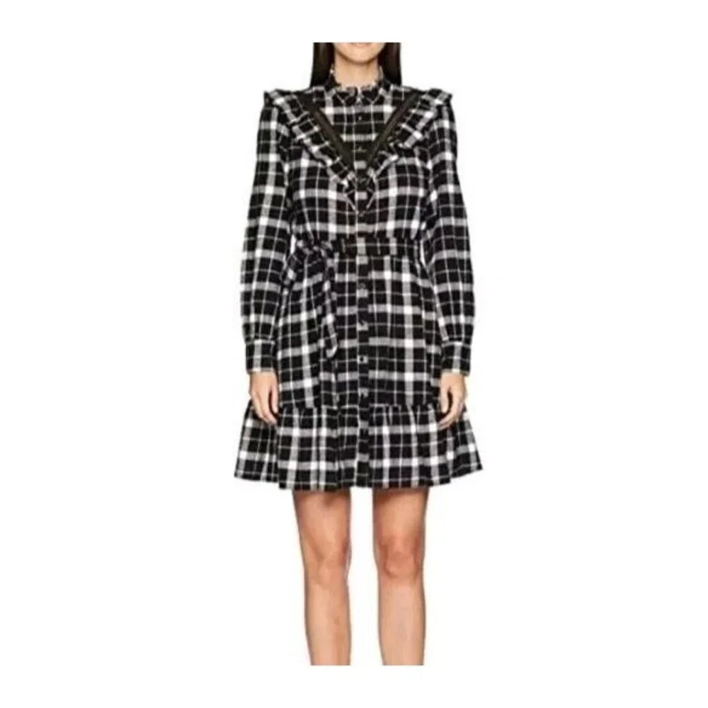Kate Spade rustic plaid flannel dress M